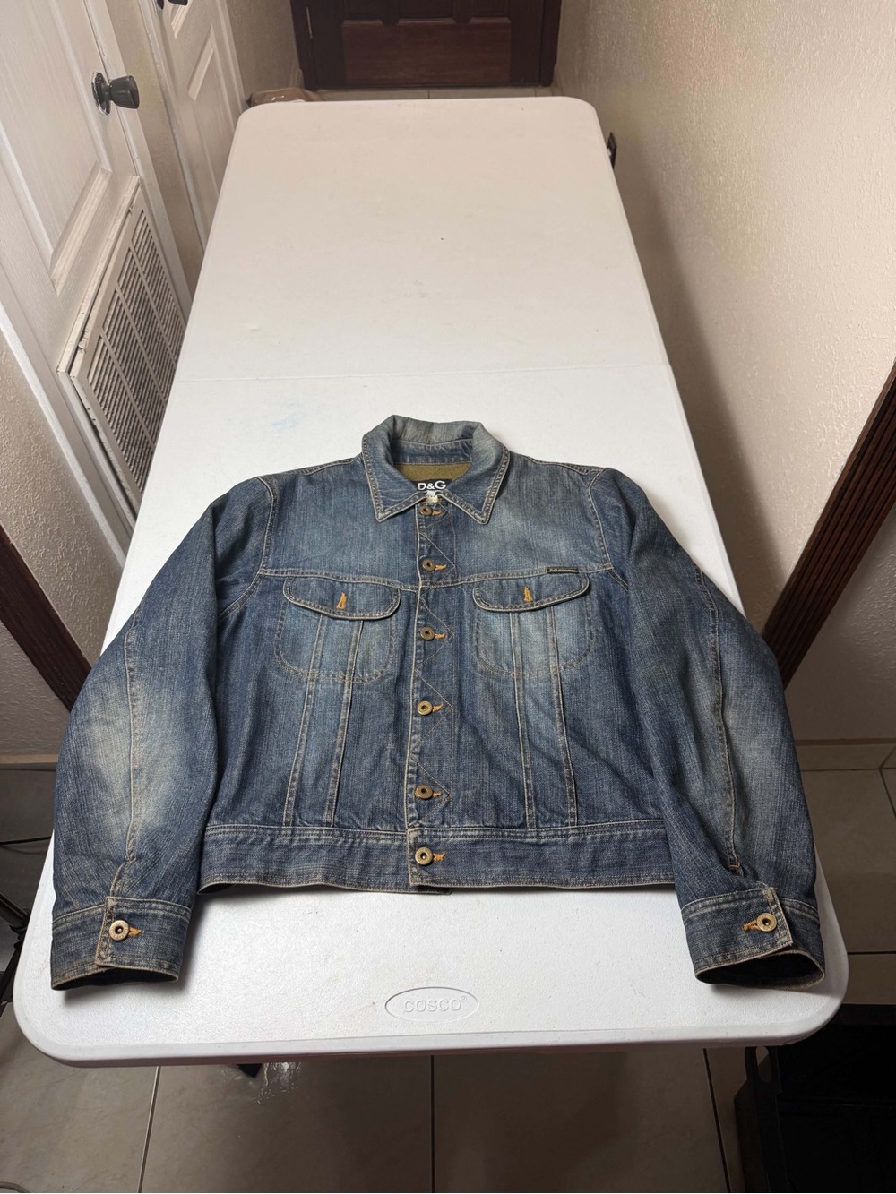 Women vintage D&G Dolce & Gabbana denim trucker jacket Sz L